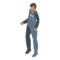 graphic of a person in a motion capture suit ready for animation vector