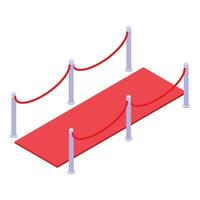 Isometric red carpet premiere illustration vector