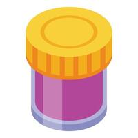 Colorful cartoon medicine bottle illustration vector