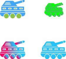 infantería tanque icono diseño vector