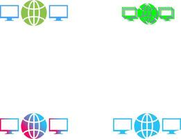 Unique Networks Icon Design vector