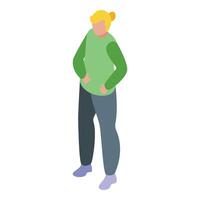 Isometric cartoon character in casual outfit vector