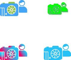 Unique Photographer Icon Design vector
