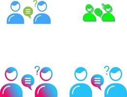 Unique Consulting Services Icon Design vector