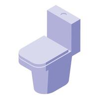 3d isometric illustration of a modern toilet in a minimalist style vector