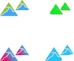 Unique Mountains Icon Design vector