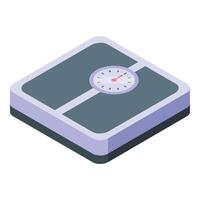 Vibrant isometric illustration of a bathroom weighing scale, perfect for health and wellness themes vector