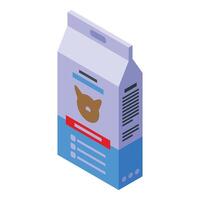 Isometric carton of almond milk illustration vector