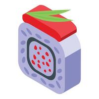 Isometric sushi illustration on white background vector