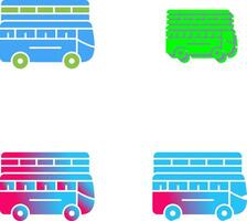 diseño de icono de autobús doble vector