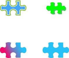 Unique Puzzle Piece Icon Design vector