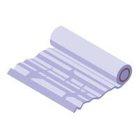 Isometric architectural blueprint roll illustration vector