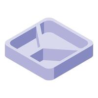 Isometric purple medicine pill box illustration vector