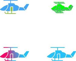 Military Helicopter Icon Design vector