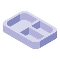 Isometric illustration of a bento box vector