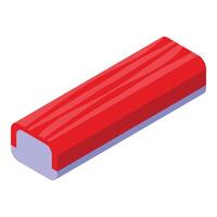 Isometric red stick of wax seal vector