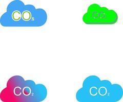 Carbon Dioxide Icon Design vector