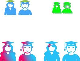 Unique Graduates Icon Design vector