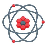 Atom model with flower core illustration vector