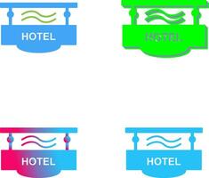 hotel firmar icono diseño vector