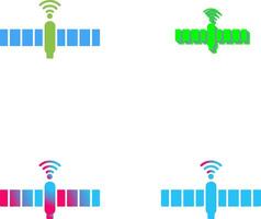 único satélite icono diseño vector