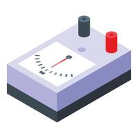 illustration of a digital multimeter in isometric perspective for technical and educational use vector