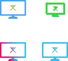 Unique Disconnected Network Icon Design vector
