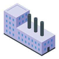 Isometric factory building illustration vector