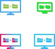 Unique File Sharing Icon Design vector