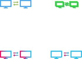 Unique Sharing Systems Icon Design vector