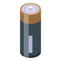 Detailed graphic of an isometric aa battery in vibrant colors vector