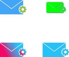 Unique Message Settings Icon Design vector