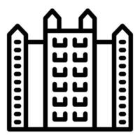 Belgian architecture icon outline . Old gothic design vector