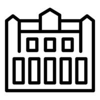 Brussels palace icon outline . City center architecture vector