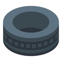 Isometric view of a hockey puck vector