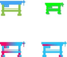 Work Bench Icon Design vector