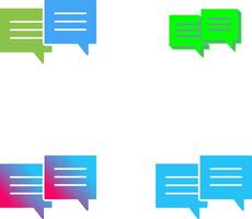 Unique Two Chat Bubbles Icon Design vector