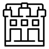 Brussels landmark icon outline . Capital architecture vector