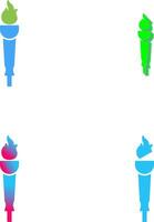 Museum Torch Icon Design vector