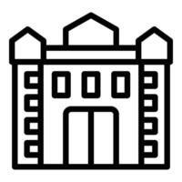 Brussels building icon outline . Urban architecture vector