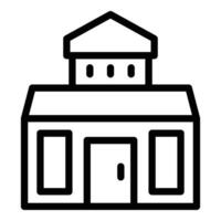 Brussels house icon outline . Traditional architecture vector