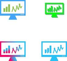 Online Stats Icon Design vector