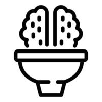 Intelligence development icon outline . Personal skills improvement vector