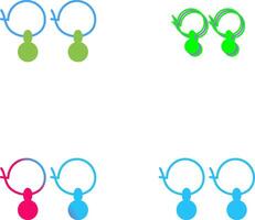 Earrings Icon Design vector