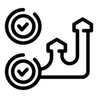 Life enhancement coach icon outline . Personal growth strategy vector