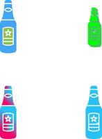 Beer Bottle Icon Design vector