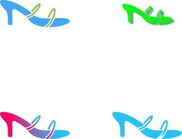 Stylish Sandals Icon Design vector