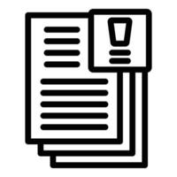 FAQ documentation icon outline . Query support information vector