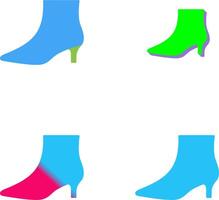 Boots with Heels Icon Design vector