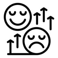Stress management icon outline . Emotional life coaching vector